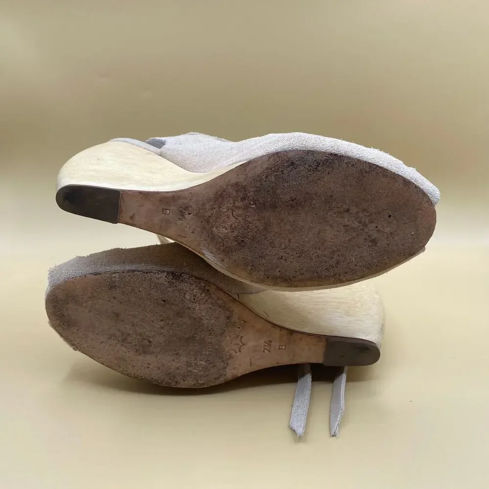 LOEFFLER RANDALL Vivian Lace Up Wedge Sandal  Size 7.5B Natural Tan‎ Slingback - Picture 15 of 15